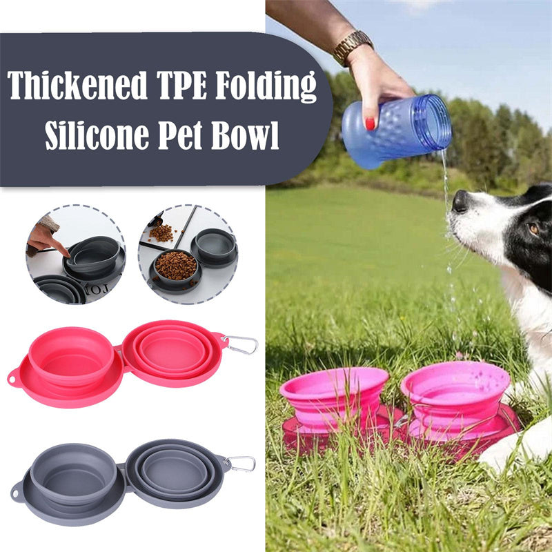 Portable, durable, foldable dog bowl for adventures anytime, anywhere!