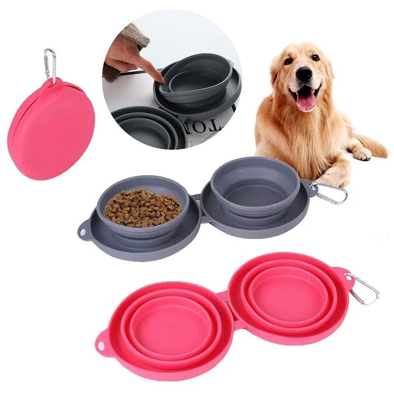 Portable, durable, foldable dog bowl for adventures anytime, anywhere!