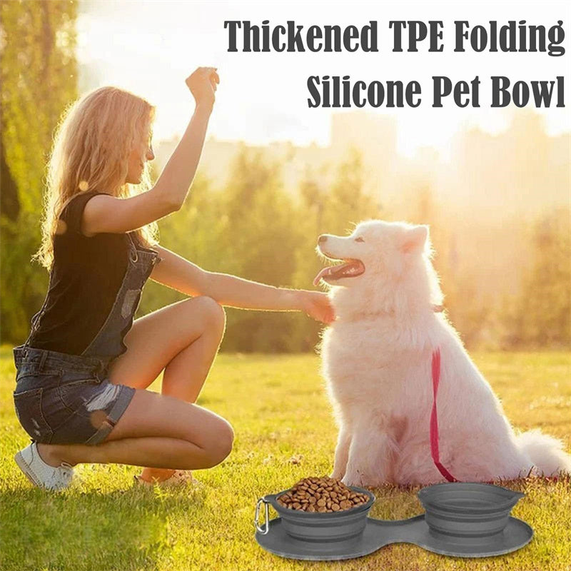 Portable, durable, foldable dog bowl for adventures anytime, anywhere!